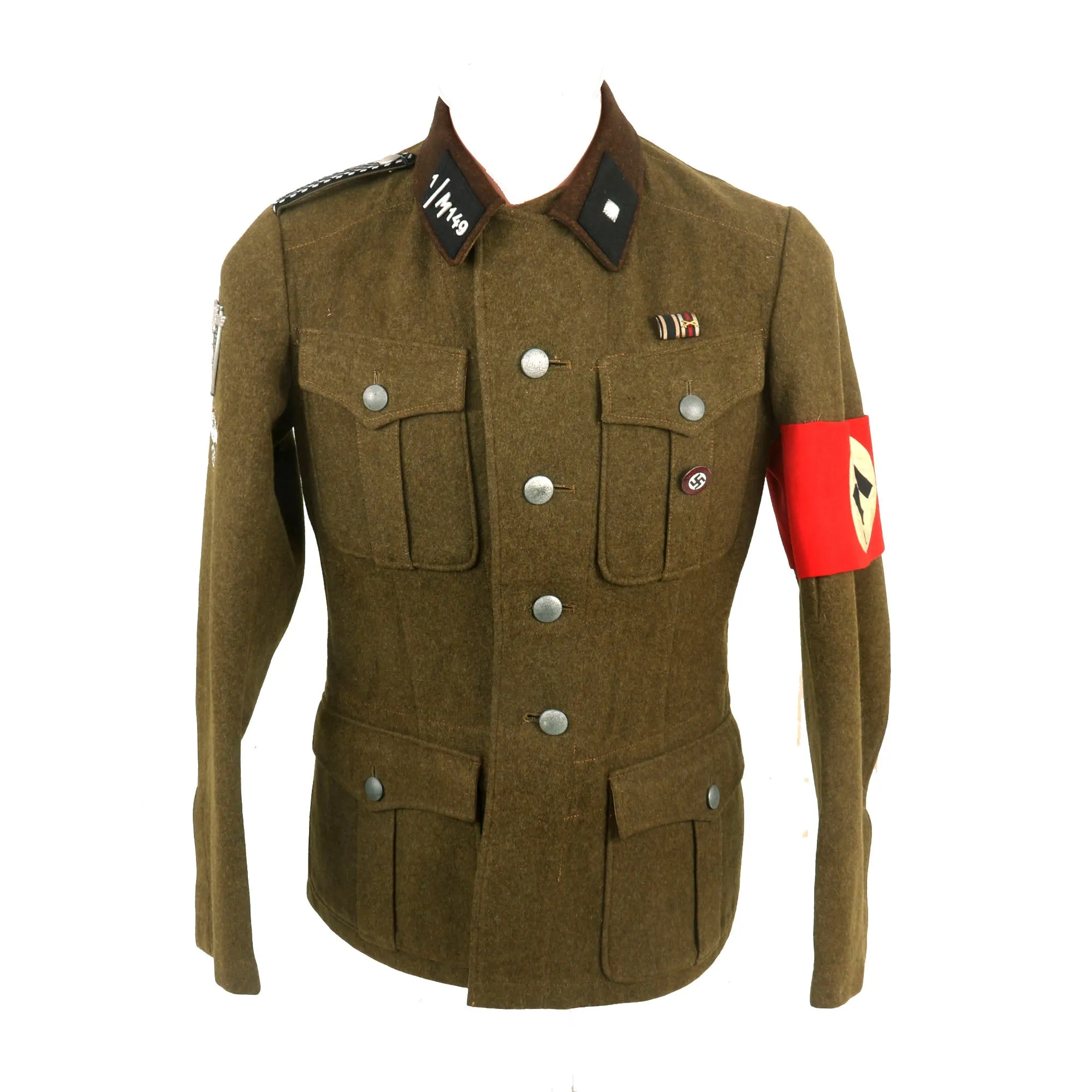 Original Excellent German WWII NSKK Scharführer NCO Service Tunic From Motorsturm 1 / Motorstandarte 149