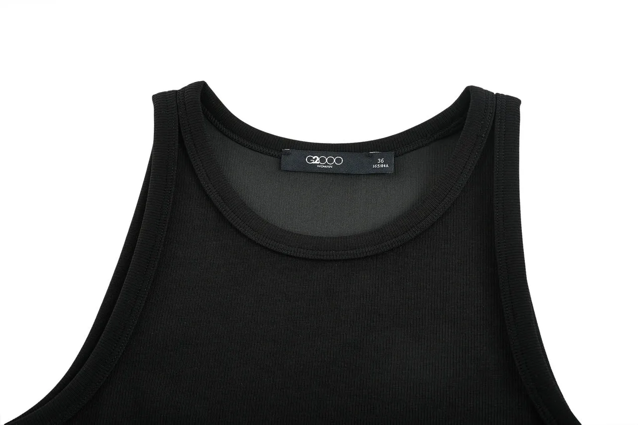 Ribbed Racercut Tank Top