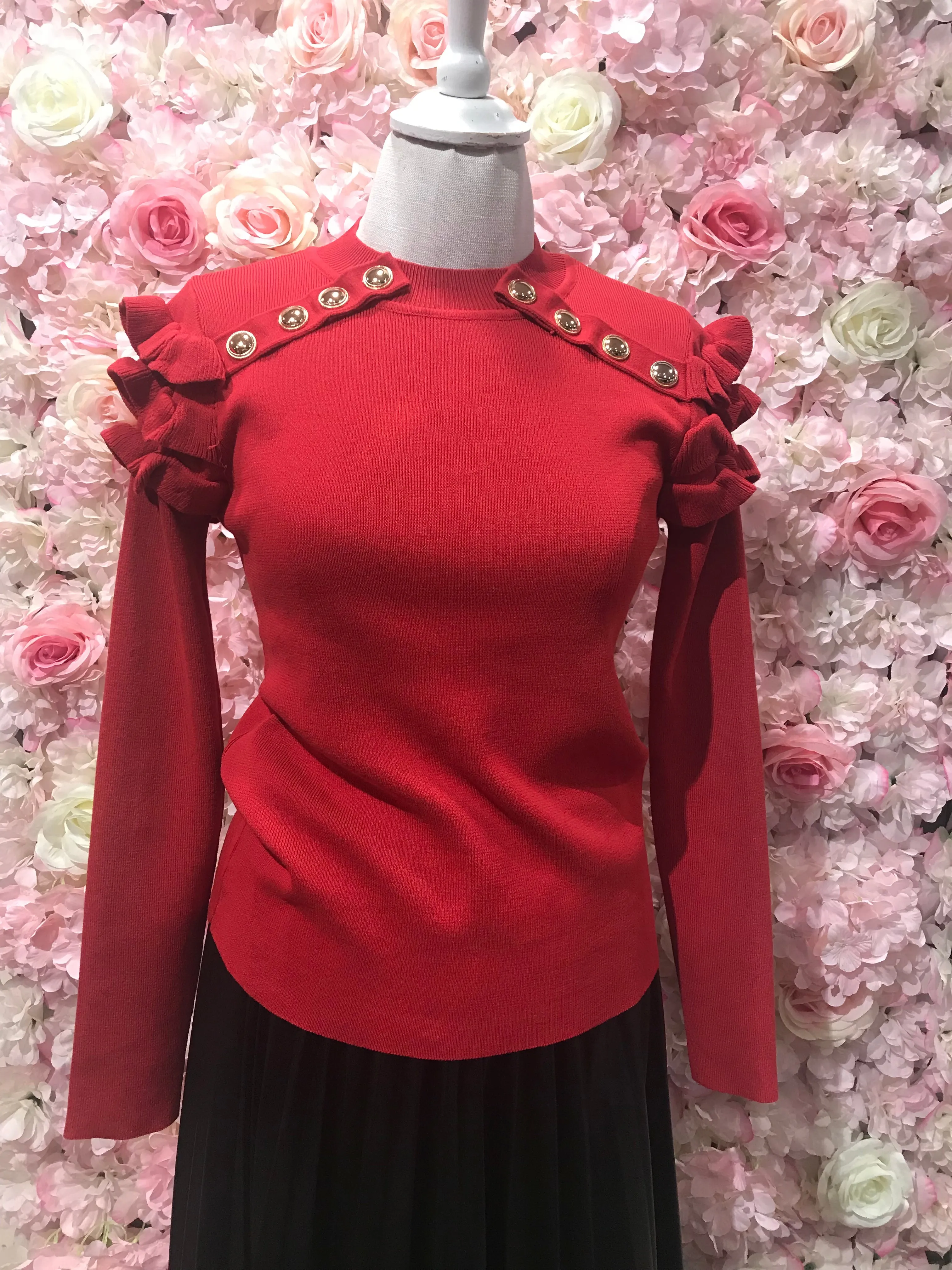 Ruby Ruffle Knit