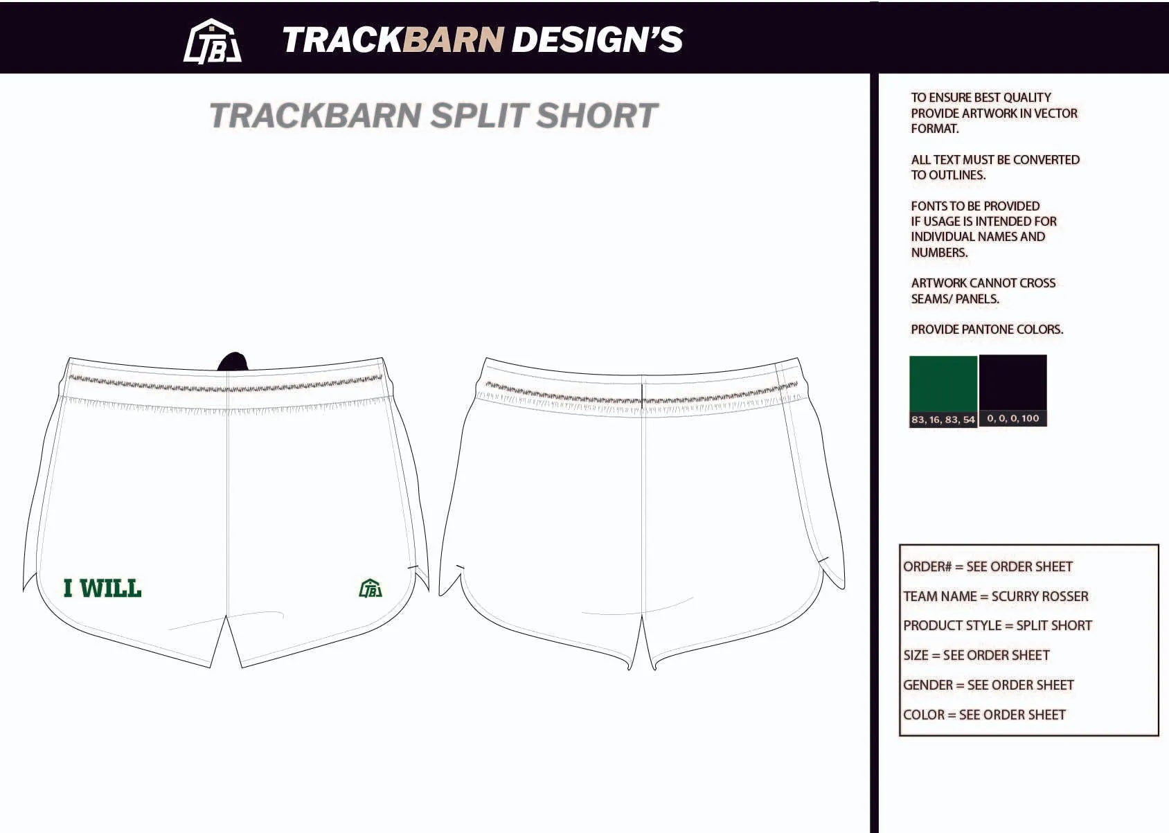 Scurry-Rosser- Womens Split Track Short