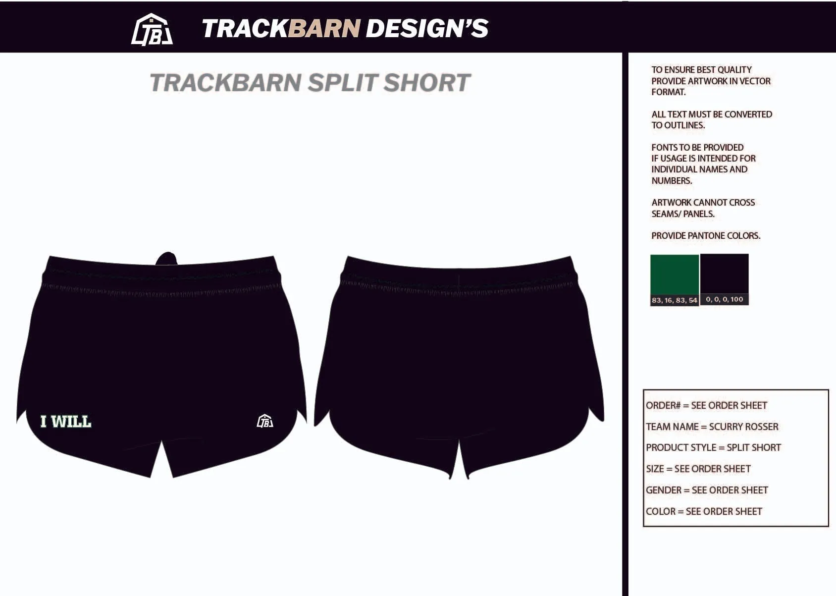 Scurry-Rosser- Womens Split Track Short