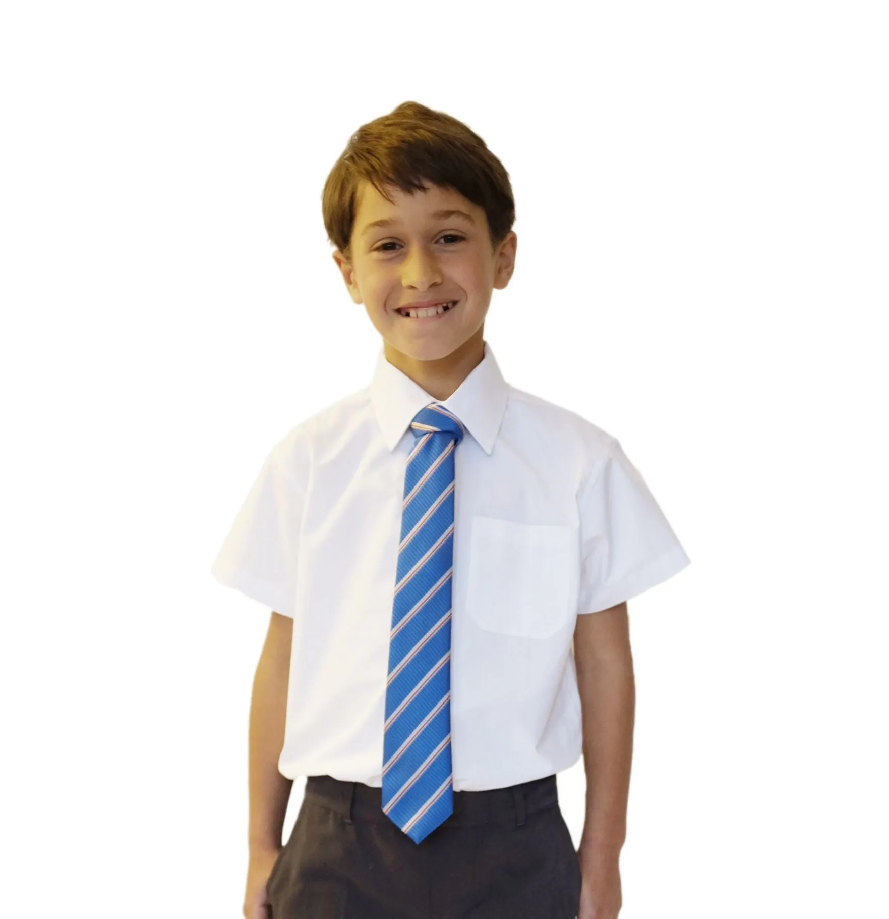 Short Sleeve School Shirt Slim Fit - 100% Organic Cotton