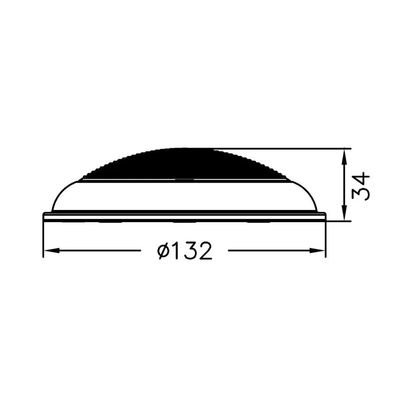 Stainless Steel LED Dome/Cabin Light 12/24V 132mm with Switch