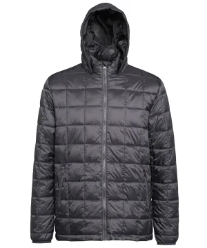 Steel* - Box quilt hooded jacket