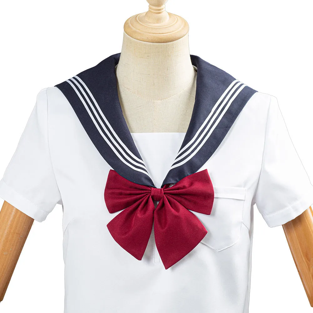 Summer Navy Sailor Suit Cosplay Top Skirt Outfit JK High School Uniform Class Uniform Students Clothing