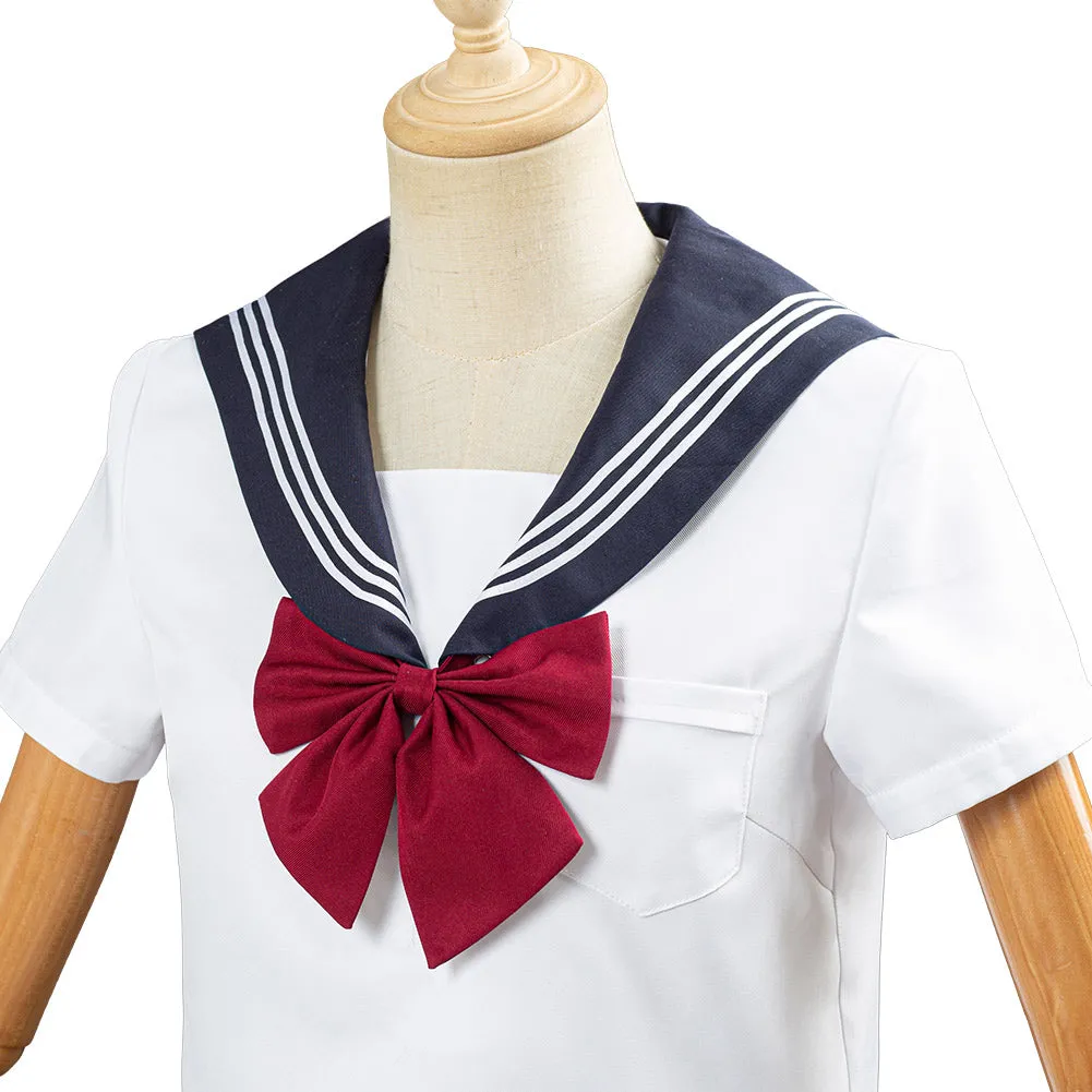 Summer Navy Sailor Suit Cosplay Top Skirt Outfit JK High School Uniform Class Uniform Students Clothing