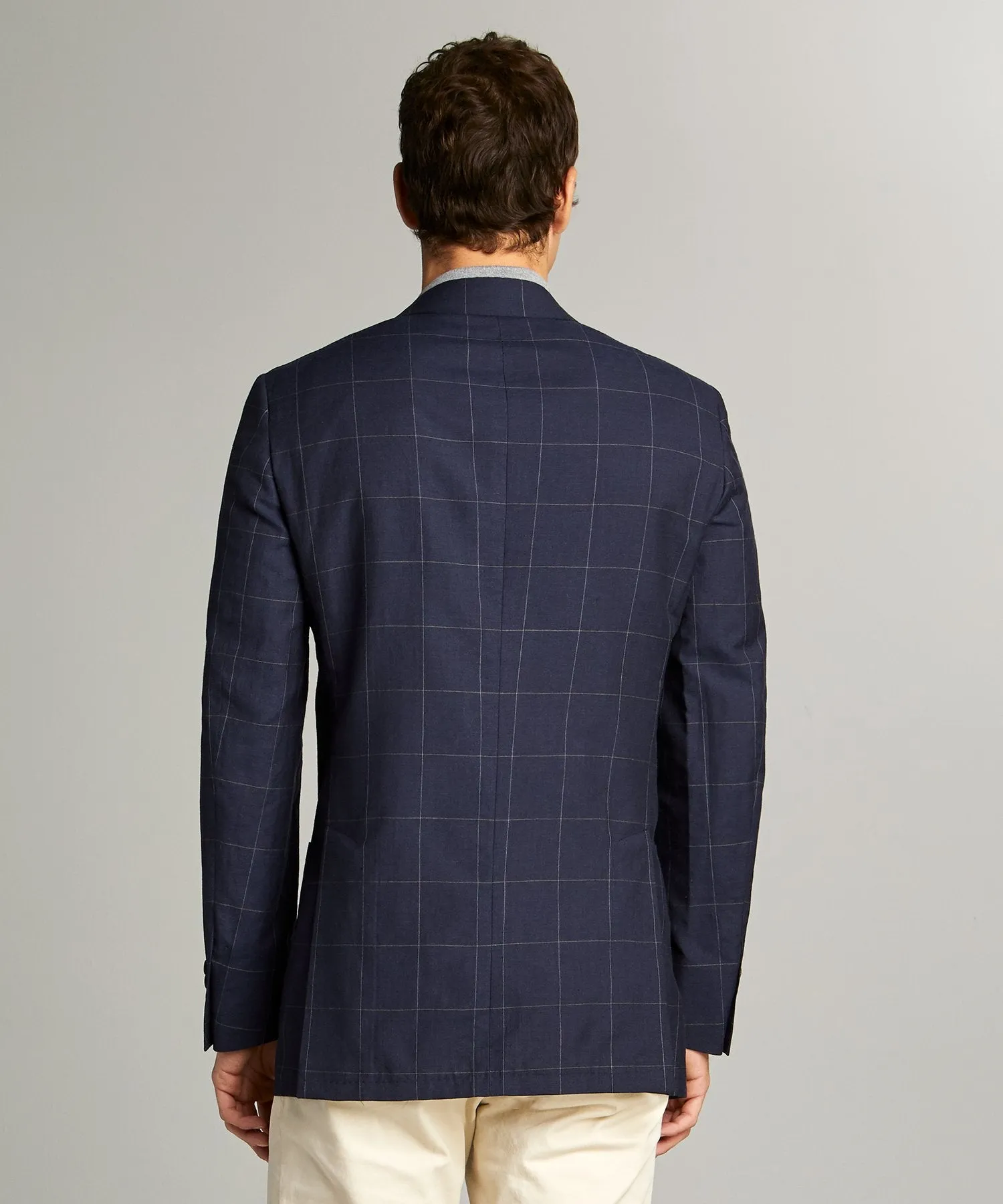 Sutton Windowpane Sport Coat in Navy