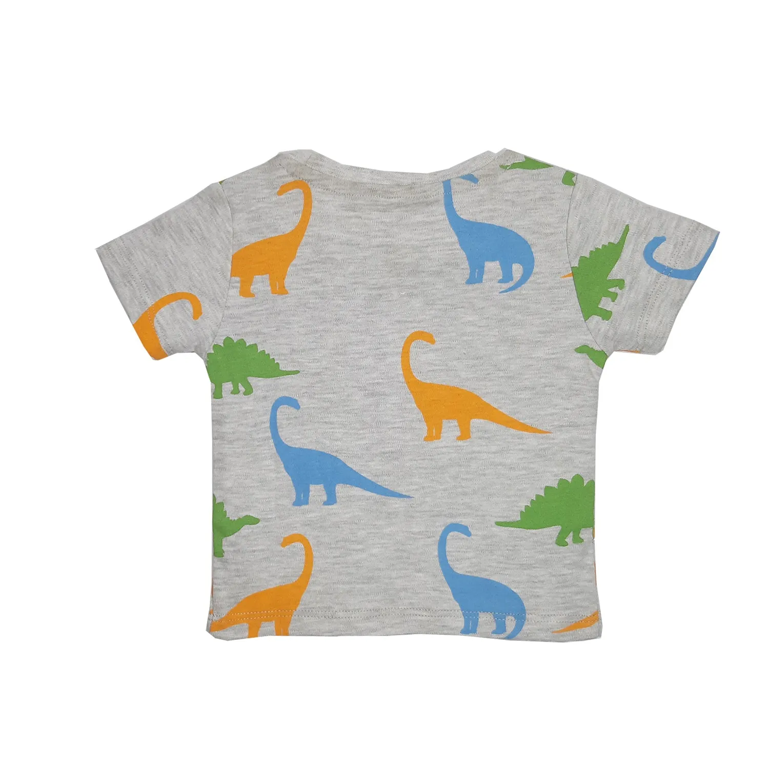 T-Shirt Half Sleeves Boys Grey Dino / Navy Blue -2Pc Pack