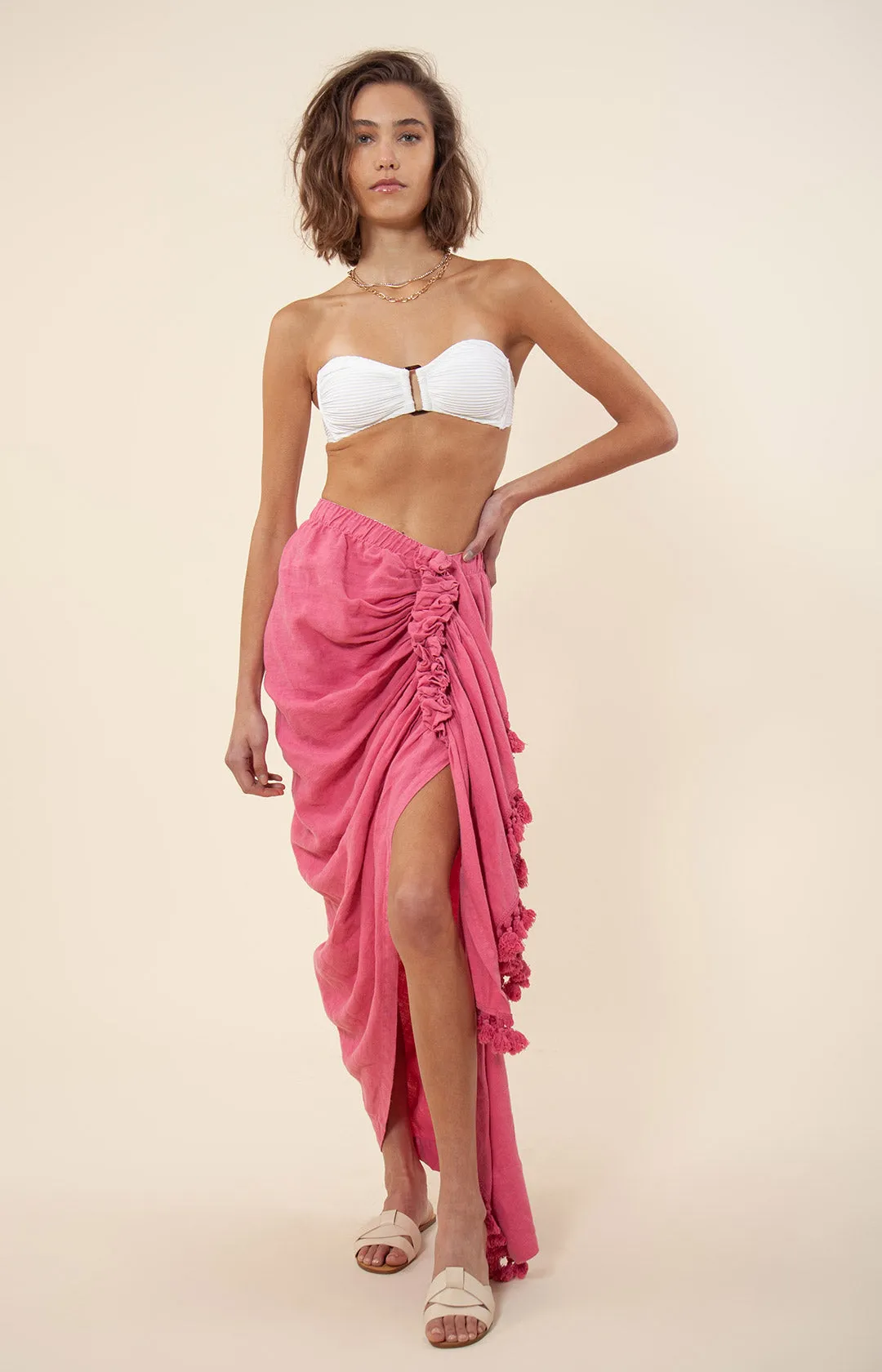 Venus Solid Draped Skirt