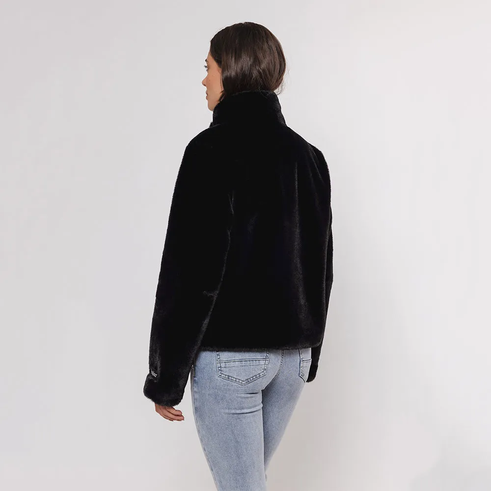 Vie Single Breasted Fake Fur Jacket