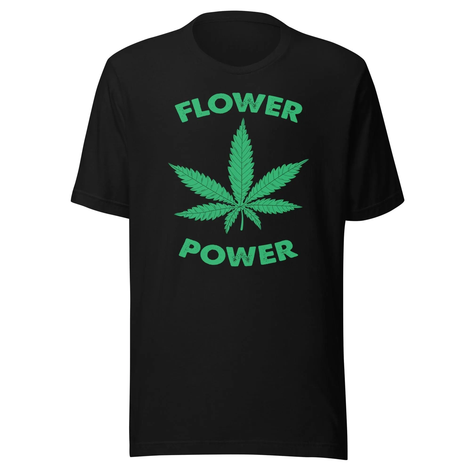 Weed T-shirt Marujuana Leaf Flower Power Short Sleeve Unisex DTG Printed Top