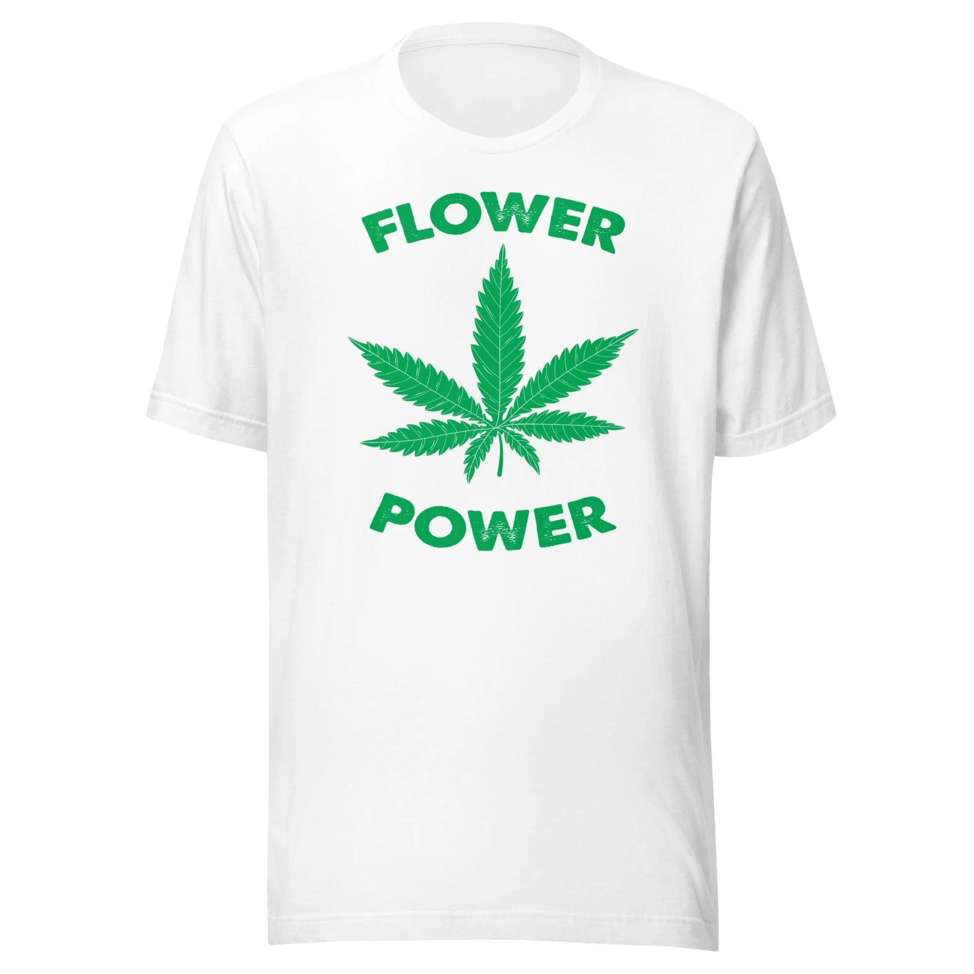 Weed T-shirt Marujuana Leaf Flower Power Short Sleeve Unisex DTG Printed Top