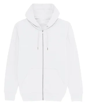 White - Cultivator, unisex iconic zip-thru hoodie sweatshirt (STSM566)