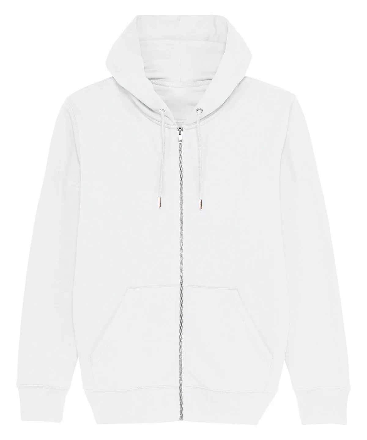 White - Cultivator, unisex iconic zip-thru hoodie sweatshirt (STSM566)