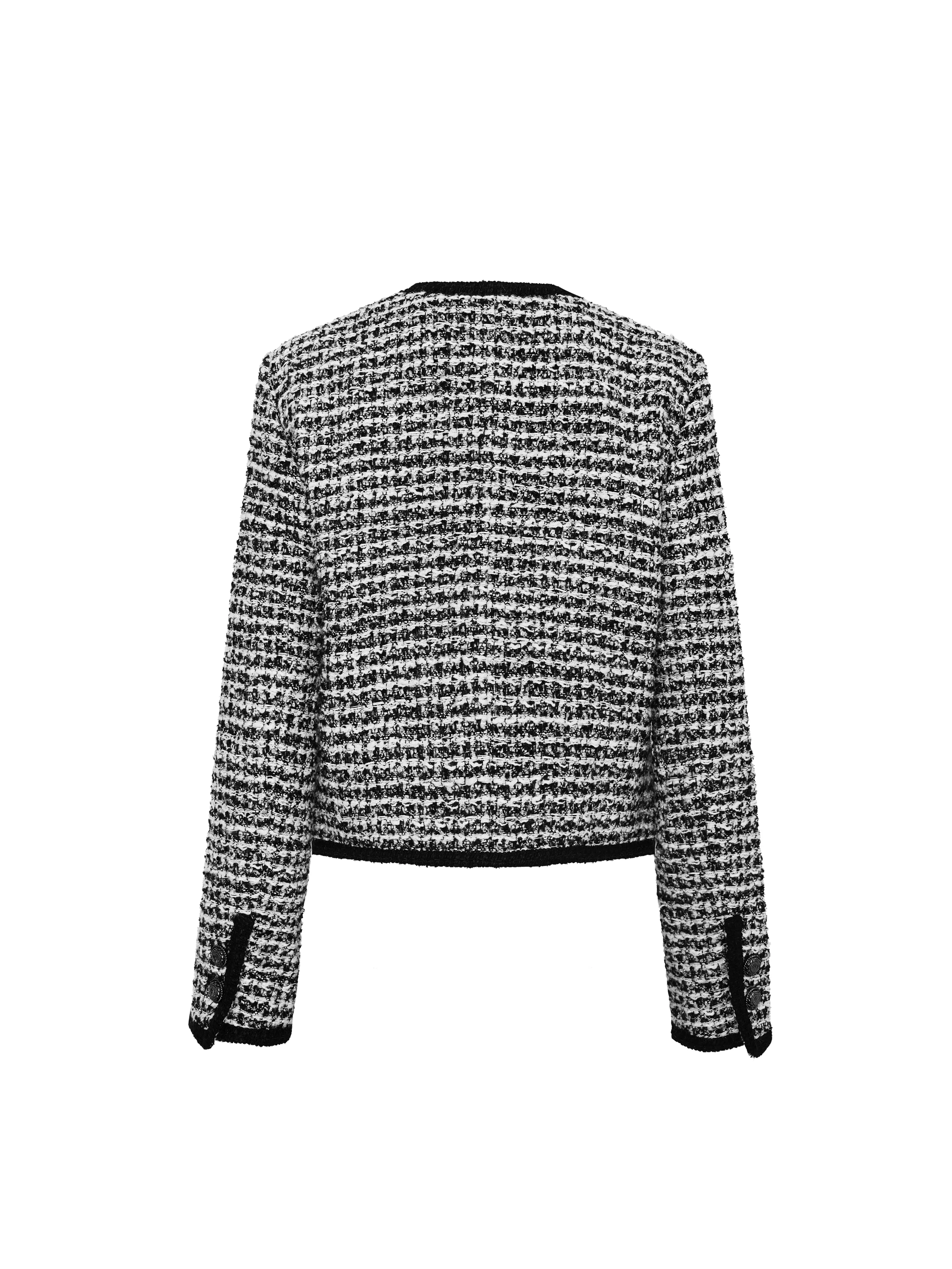 Wool Blend Tweed Crop Jacket